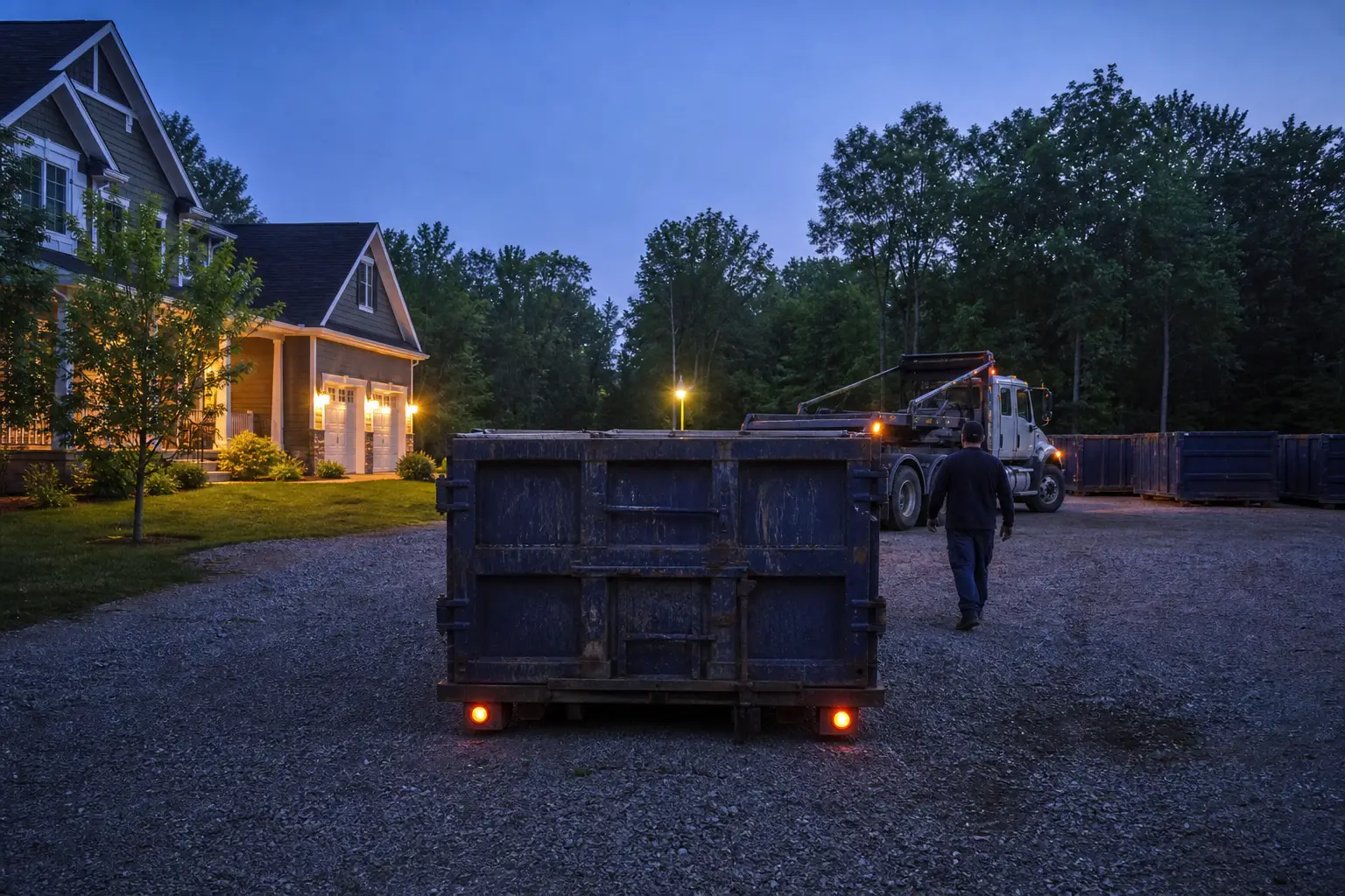 Hudson Dumpster Rental crew and equipment, Prattville, AL